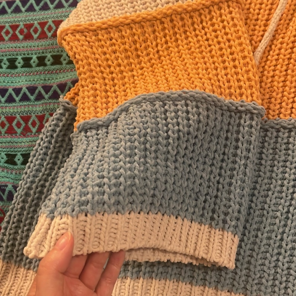 NWOT ✨ POL Rugby Hooded Sweater L OVERSIZED SOFT the snuggle is real 🤗 - Picture 7 of 9